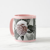 Mug Hiver, Noël, enneigé, dessin de rose gelée (Devant gauche)