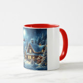 Mug Hiver/Père Noël/Noël/Neige (Devant droit)