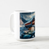 Mug Hiver, pont enneigé & rivière (Devant gauche)