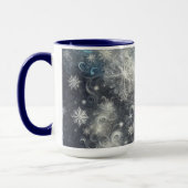 Mug Hiver Silver et Fléau de neige bleu (Gauche)