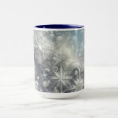 Mug Hiver Silver et Fléau de neige bleu (Centre)