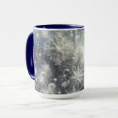 Mug Hiver Silver et Fléau de neige bleu (Devant gauche)