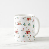 Mug Hiver Village de jour avec Snowmen (Devant droit)