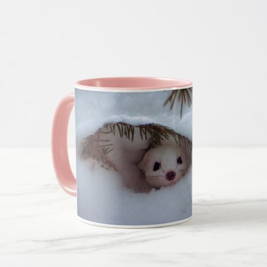 Mug Hiver - Weasel à queue courte (Devant gauche)