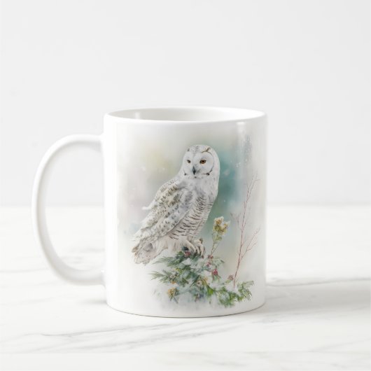 Mug Hivernal Chouette aquarelle Vibes (Gauche)