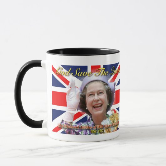 Mug HM Queen Elizabeth II Diamond Jubilee (Gauche)