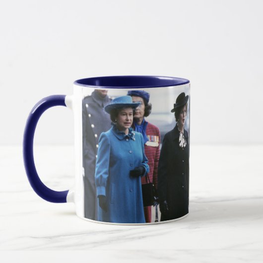 Mug HM Queen Elizabeth II-Margaret Thatcher (Gauche)