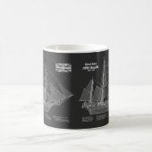 Mug HMS Beagle - Grand navire - Modèle de livraison PB (Centre)