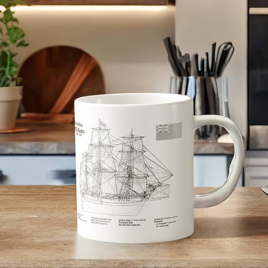 Mug HMS Bounty - Plan directeur des expéditions BD