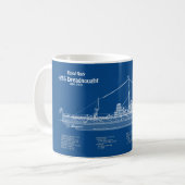 Mug HMS Dreadnoud - Plan d'expédition ABD (Devant gauche)