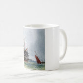 Mug HMS Implacable un navire de troisième rang de 74 c (Devant droit)