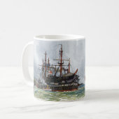 Mug HMS Implacable un navire de troisième rang de 74 c (Devant gauche)