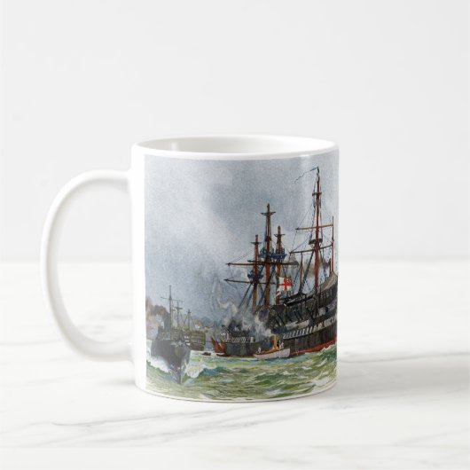 Mug HMS Implacable un navire de troisième rang de 74 c (Gauche)