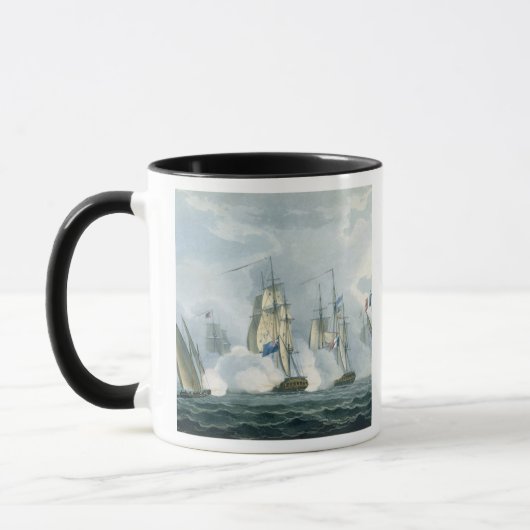Mug HMS Sirius, capitaine Rowse engageant un Squadr (Gauche)