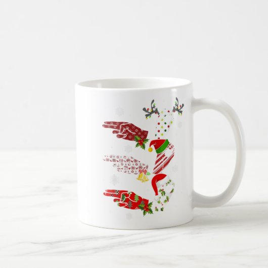 Mug Ho Ho Asl Langue des signes Fierté sourde Pajamas (Droite)