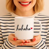 Mug Ho Ho | Christmas Heart Modern Minimalist