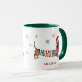 MUG HO-HO DACHSHUND NOËL (Devant droit)