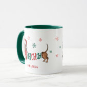 MUG HO-HO DACHSHUND NOËL (Devant gauche)