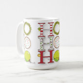 Mug HO HO HO acclamation heureuse de Noël de vacances (Devant gauche)