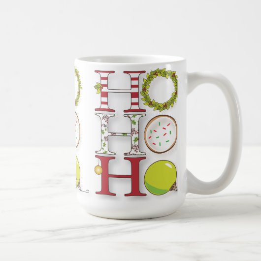 Mug HO HO HO acclamation heureuse de Noël de vacances (Droite)