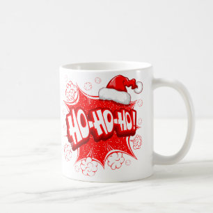 Mug Ho Ho Ho amusant père Noël rire rouge blanc