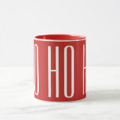 Mug HO HO HO - blanc sur rouge (Centre)