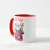 Mug Ho Ho Ho. c'est le temps de Noël design mignon (Devant gauche)