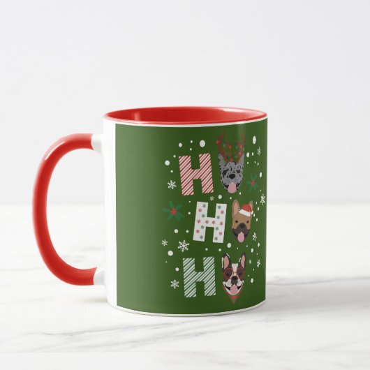 Mug Ho Ho Ho French Bulldog Joyeux Noël (Gauche)