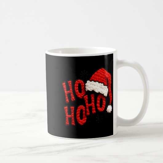 Mug Ho Ho Ho Knitted Yarn Merry Christmas Santa Cozy H (Droite)