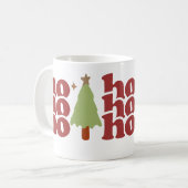 Mug Ho Ho Ho Retro Vacances de Noël Super (Devant gauche)