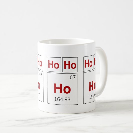 Mug Ho Ho Ho Vacances Tableau Périodique Red Science (Devant droit)