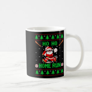 Mug Ho Ho Home Run Baseball Noël Santa Cadeau de Noël
