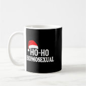 Mug Ho Ho Homoual Funny Pride Christmas Holiday Design (Gauche)