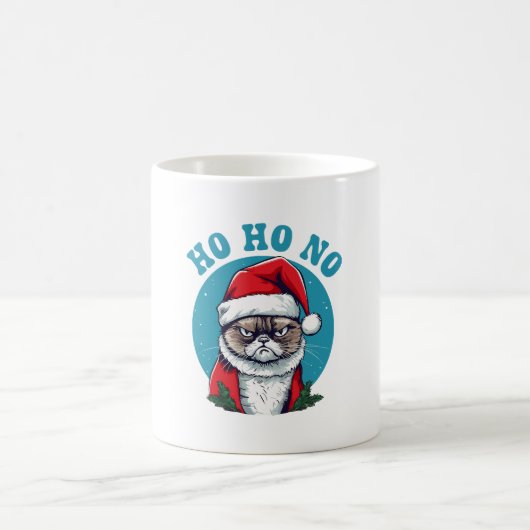 Mug Ho ho non - drôle de chat grumpy santa (Centre)