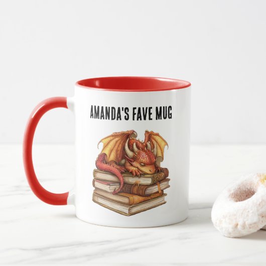 Mug Hoarder de Book personnalisable (Avec donut)