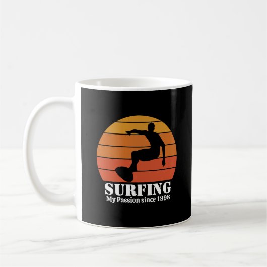 Mug Hobby de surf Retro Sunset Personnaliser (Gauche)
