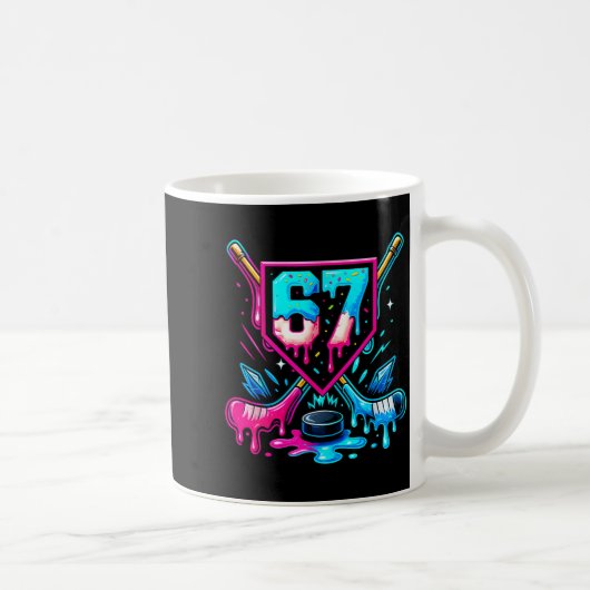 Mug Hockey Drip 6 7 Number 67 Six Seven Meme Men Boys (Droite)
