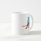 Mug Hockey Girl Skater Silhouette Aquarelle (Devant droit)
