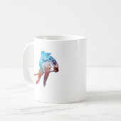 Mug Hockey Girl Skater Silhouette Aquarelle (Devant gauche)