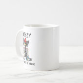 Mug Hockey Parce Que Le Meurtre Est Mauvais Drôle Chat (Devant gauche)