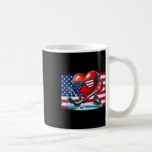 Mug Hockey Saint-Valentin Valentin Drapeau Américain L