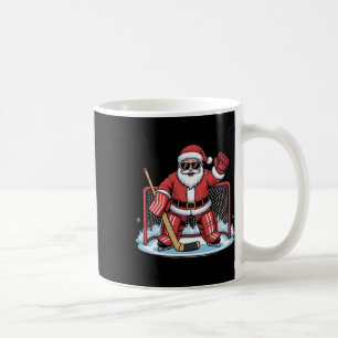 Mug Hockey Santa Gardien de but Drôle de hockey sur gl