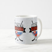 Mug Hockey Slovaquie Drapeau Design Musique (Devant droit)