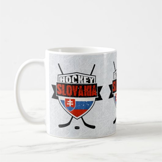 Mug Hockey Slovaquie Drapeau Design Musique (Gauche)
