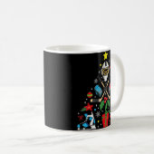 Mug Hockey sur glace Arbre de Noël Ornements Fun Noël (Devant droit)
