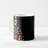 Mug Hockey sur glace Arbre de Noël Ornements Fun Noël (Devant gauche)