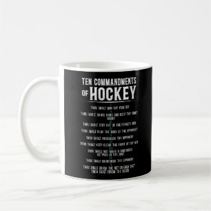 Mug Hockey Sur Glace Dix Commandements De Hockey Vinta