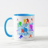 Mug Hockey sur glace drôle élégant (Gauche)