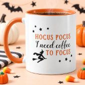 Mug Hocus Pocus Café Pour Se Concentrer Orange Hallowe