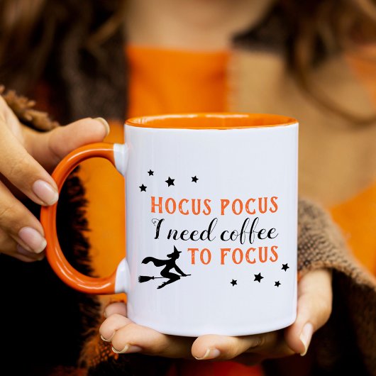 Mug Hocus Pocus Café Pour Se Concentrer Orange Hallowe